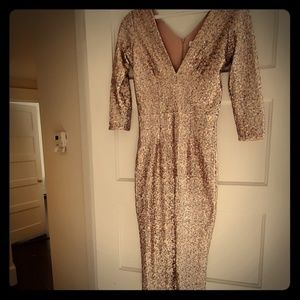 Gold Sequin Cocktail Dress